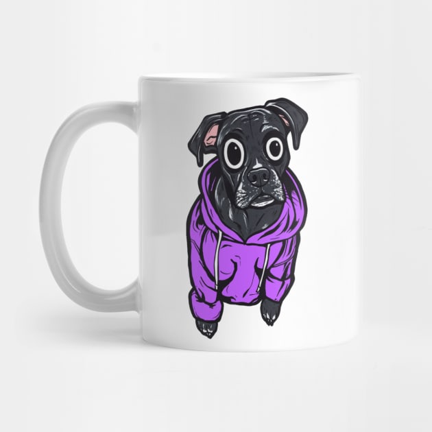 Black Lab Purple Hoodie by turddemon